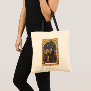 Blinde Tobit en vrouw Anna, Vintage Religie Tote Bag