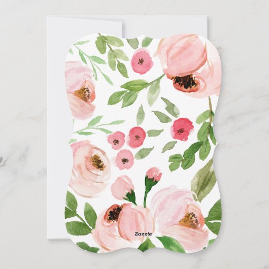 Blinde waterverf afstuderen bekendmaking feestdagenkaart (Achterkant)