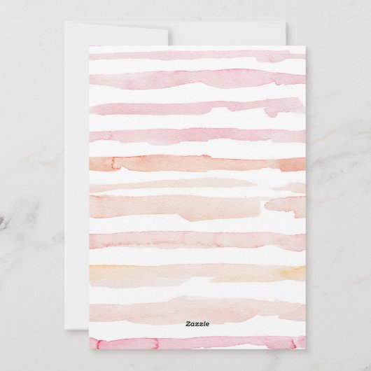 Blinde waterverf afstuderen bekendmaking feestdagenkaart (Achterkant)