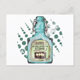 Blinde wormen steken Shakespeare Macbeth Briefkaart