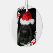 Blindehondenneus met kerstfoto keramisch ornament (Rechts)