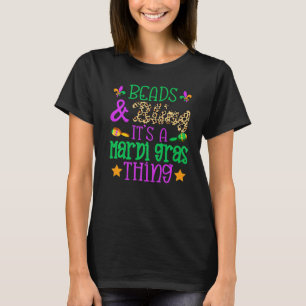 Blinden en kralen Het is een Mardi Gras Ding Cool T-shirt