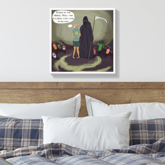 Blinden in het midden van de schimmelgrim Reaper c Canvas Afdruk (Insitu (Slaapkamer))