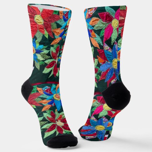 Blinden lopen door de bloemen. sokken (Gebogen)