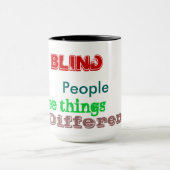 Blinden mensen zien mok (Midden)