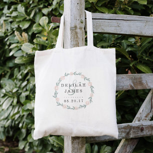 Blindenbloeding en botanische bruiloft tote bag