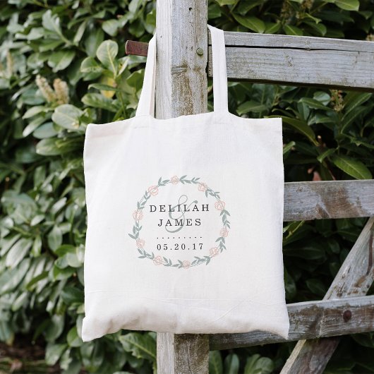 Blindenbloeding en botanische bruiloft tote bag