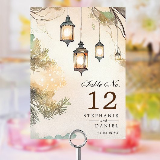 Blindenboomgaard botanische lantaarns bruiloft kaart
