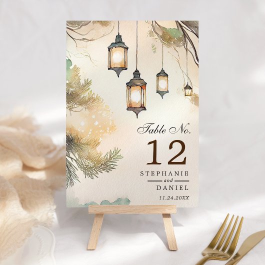 Blindenboomgaard botanische lantaarns bruiloft kaart