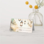 Blindenboomgaard botanische lantaarns bruiloft plaatskaartje (Achterkant)