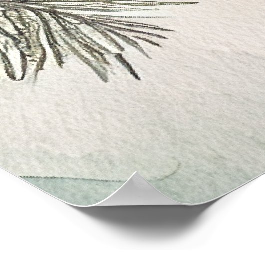 Blindenboomgaard botanische lantaarns bruiloft poster (Hoek)