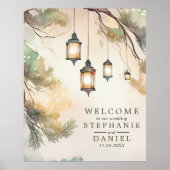 Blindenboomgaard botanische lantaarns bruiloft poster (Voorkant)