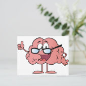 Blindencartoon die de duimen omhoog geeft briefkaart (Staand voorkant)