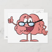 Blindencartoon die de duimen omhoog geeft briefkaart (Voorkant / Achterkant)