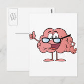 Blindencartoon die de duimen omhoog geeft briefkaart (Voorkant / Achterkant)