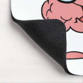 Blindencartoon die de duimen omhoog geeft muismat (Hoek)