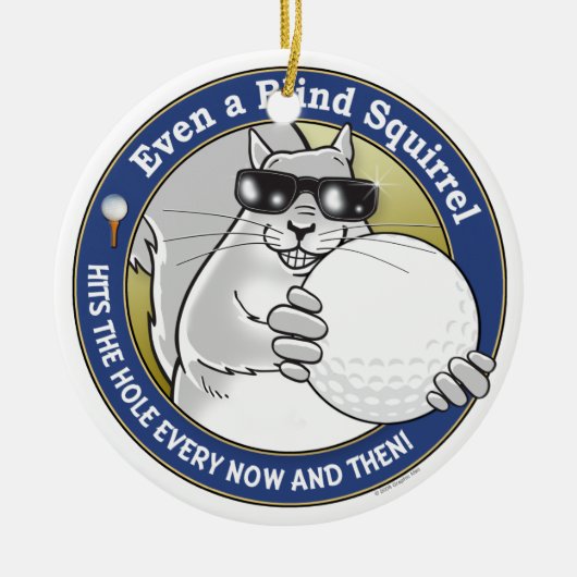 Blindeneekhoorn Golf Keramisch Ornament (Voorkant)