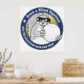 Blindeneekhoorn Golf Poster (Keuken)