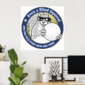 Blindeneekhoorn Golf Poster (Thuiskantoor)