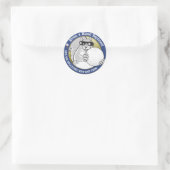 Blindeneekhoorn Golf Ronde Sticker (Tas)