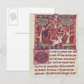 Blindengodin Fortune met koning Arthur Briefkaart (Voorkant / Achterkant)