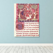 Blindengodin Fortune met koning Arthur Canvas Afdruk (Insitu (Houten vloer))