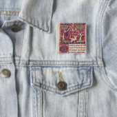 Blindengodin Fortune met koning Arthur Vierkante Button 5,1 Cm (In situ)