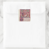 Blindengodin Fortune met koning Arthur Vierkante Sticker (Tas)