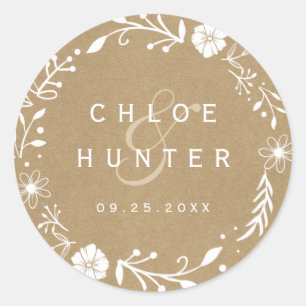 Blindenkruid met flora en fauna ronde sticker