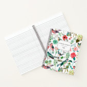 Blindenroze bloemen notitieboek (Binnen)