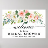 Blindenroze flessen Botanisch Vrijgezellenfeest We Poster (Voorkant)