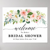 Blindenroze flessen Botanisch Vrijgezellenfeest We Poster (Voorkant)