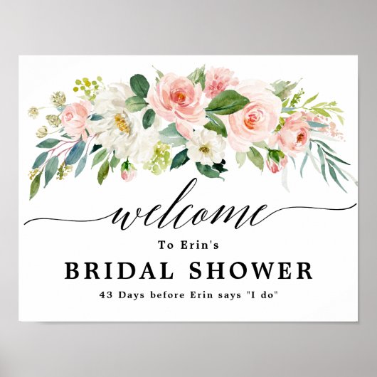 Blindenroze flessen Botanisch Vrijgezellenfeest We Poster (Voorkant)