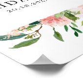 Blindenroze flessen Botanisch Vrijgezellenfeest We Poster (Hoek)