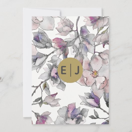 Blindenroze goudbloem Tuin Botanische bruiloft Kaart (Achterkant)