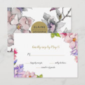 Blindenroze goudbloem Tuin Botanische bruiloft RSVP Kaartje (Voorkant / Achterkant)