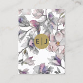 Blindenroze goudbloem Tuin Botanische bruiloft Visitekaartje (Achterkant)