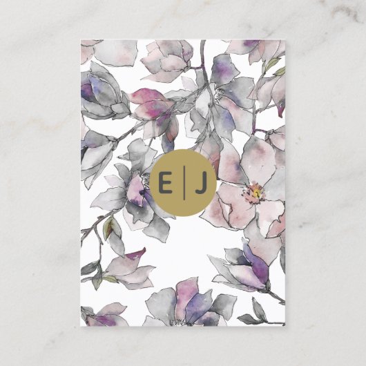 Blindenroze goudbloem Tuin Botanische bruiloft Visitekaartje (Achterkant)