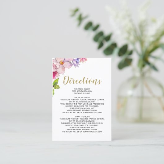 Blindenroze goudbloem Tuin Botanische bruiloft Visitekaartje (Staand voorkant)