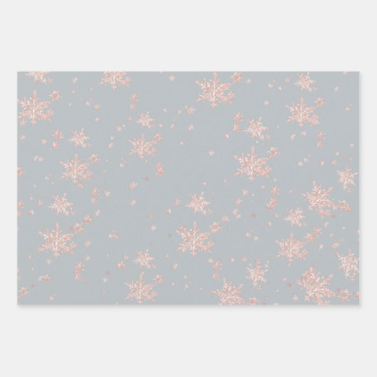 Blindenroze goudkleurige tinten van grijs inpakpapier vel (Voorkant 2)