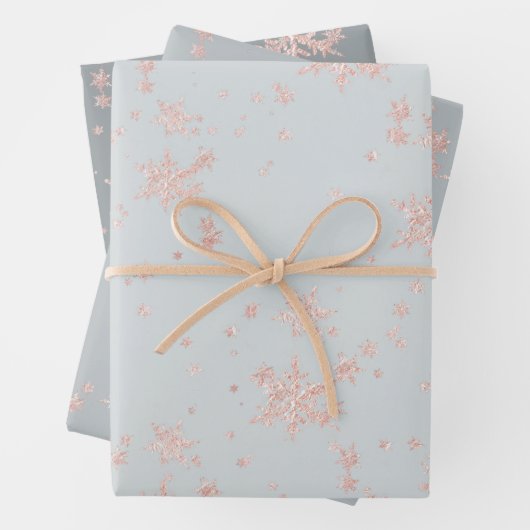 Blindenroze goudkleurige tinten van grijs inpakpapier vel (In situ)