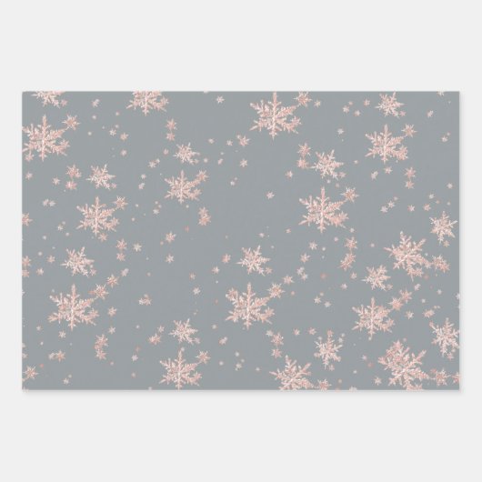 Blindenroze goudkleurige tinten van grijs inpakpapier vel (Voorkant 3)