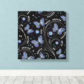 Blindereministoelpatroon Canvas Afdruk (Insitu (Houten vloer))