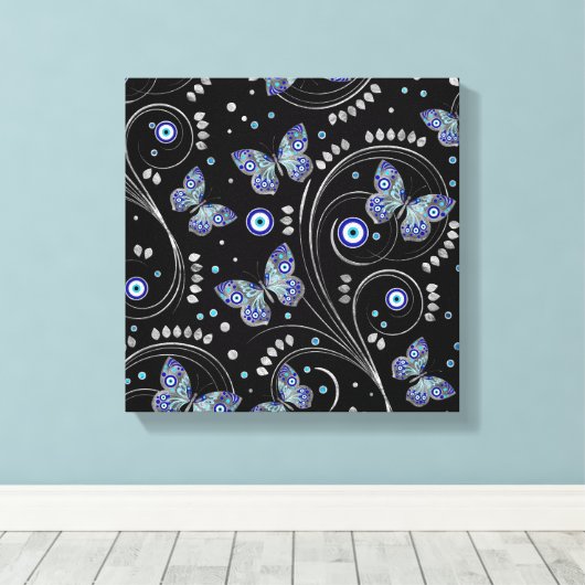 Blindereministoelpatroon Canvas Afdruk (Insitu (Houten vloer))