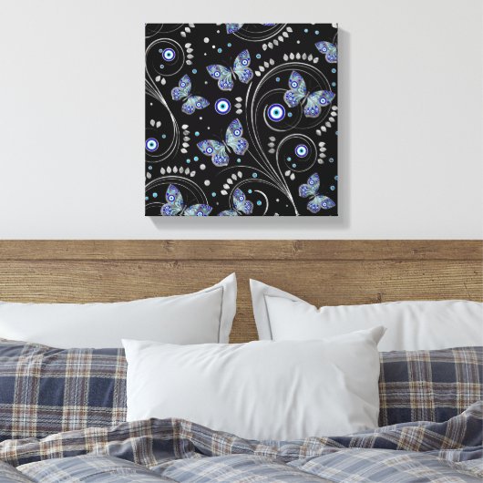 Blindereministoelpatroon Canvas Afdruk (Insitu (Slaapkamer))