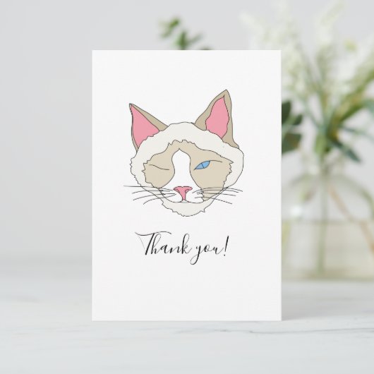 Blinderkat Bedankkaart (Staand voorkant)