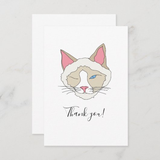 Blinderkat Bedankkaart (Voorkant / Achterkant)