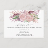 Blinderoze Waterverf Ontvangst van het huwelijk Informatiekaartje (Voorkant)