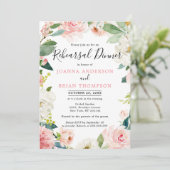 Blinderroze flesjes Botanische repetitie Dinnner Kaart (Staand voorkant)