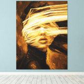 Blindfolded Woman – Surreal Oil Art Canvas Afdruk (Insitu (Houten vloer))